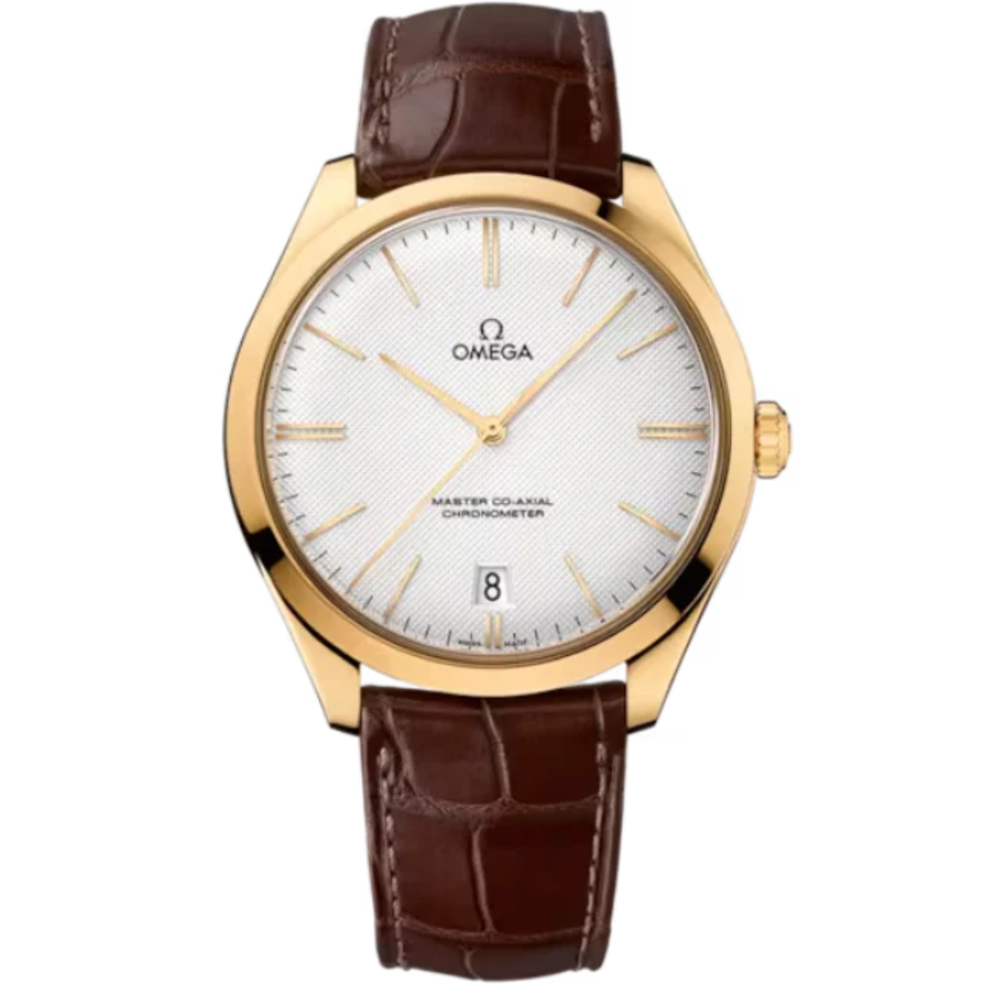 DE VILLE TRÉSOR 40 MM YELLOW GOLD WITH SILVER DIAL - Omega