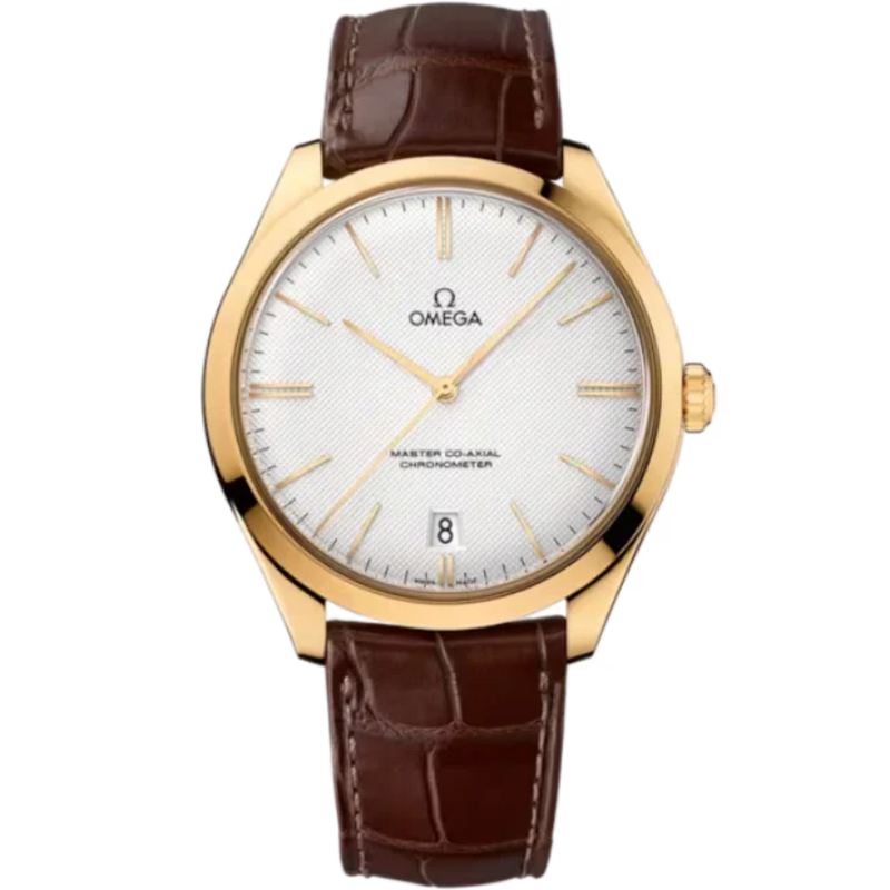 DE VILLE TRÉSOR 40 MM YELLOW GOLD WITH SILVER DIAL - Omega