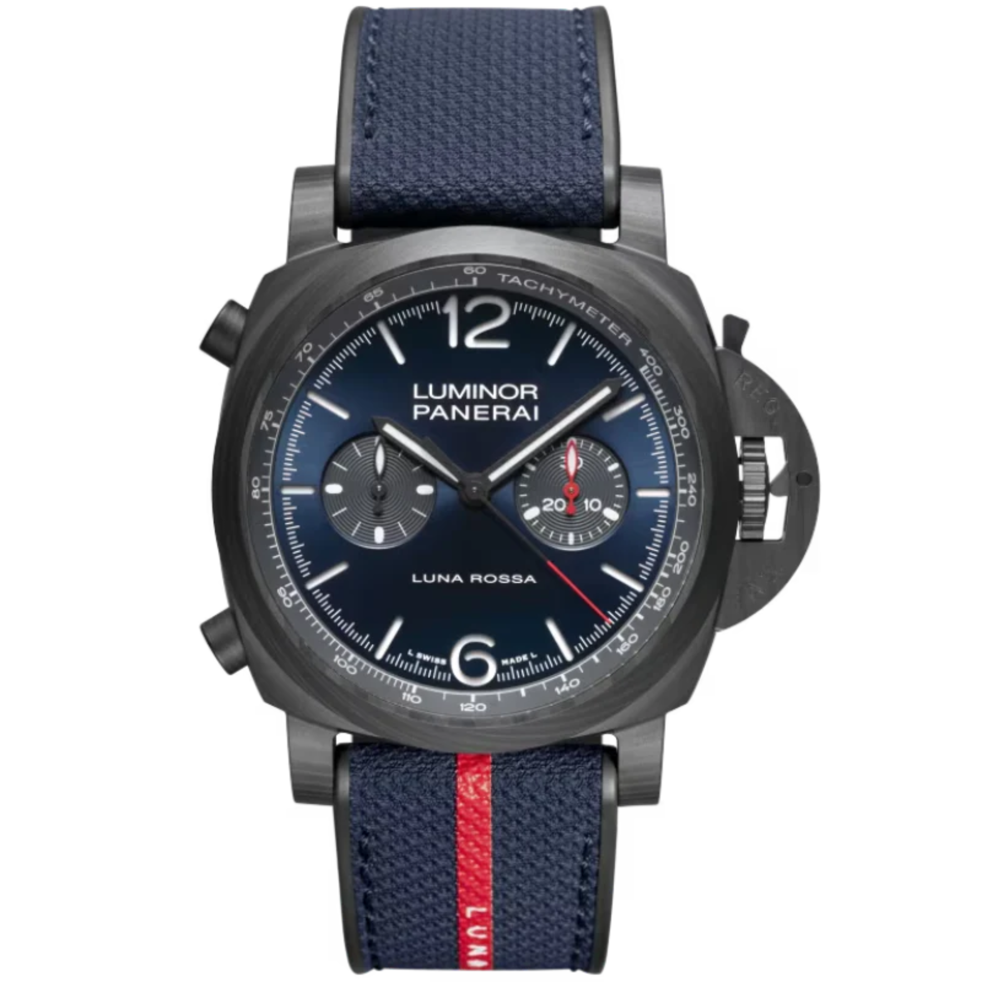 LUMINOR CHRONO LUNA ROSSA EXPERIENCE PAM01519 44 MM CARBOTECH™ WITH BLUE DIAL - Panerai