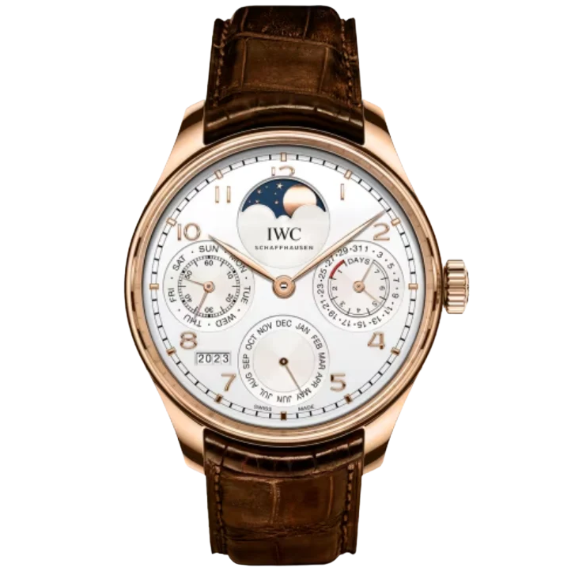 PORTUGIESER PERPETUAL CALENDAR 44 MM GOLD WITH WHITE DIAL - IWC
