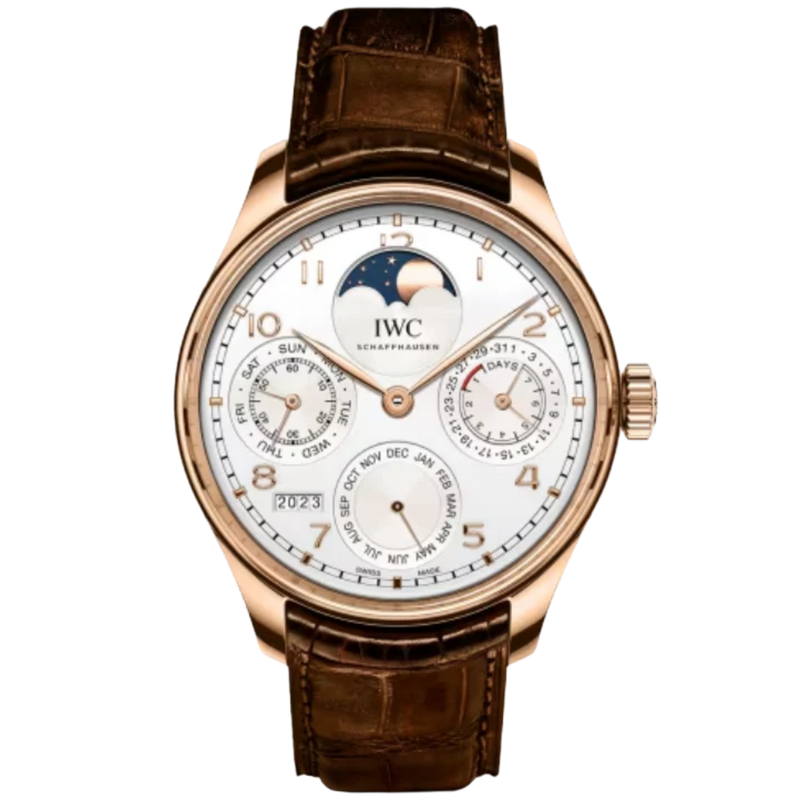 PORTUGIESER PERPETUAL CALENDAR 44 MM GOLD WITH WHITE DIAL - IWC