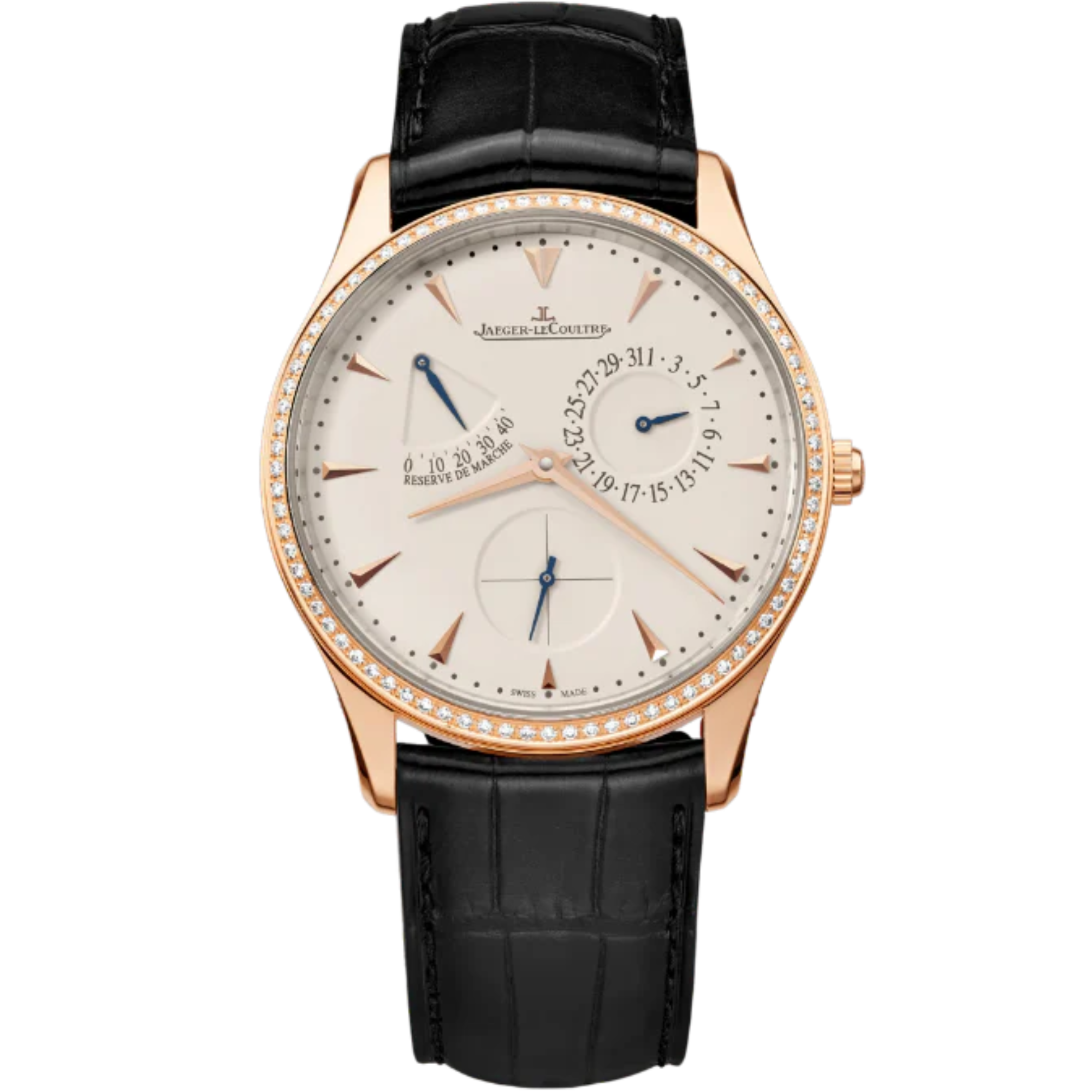 MASTER ULTRA THIN POWER RESERVE 39 MM 18K ROSE GOLD WITH EGGSHELL BEIGE DIAL - Jaeger-LeCoultre