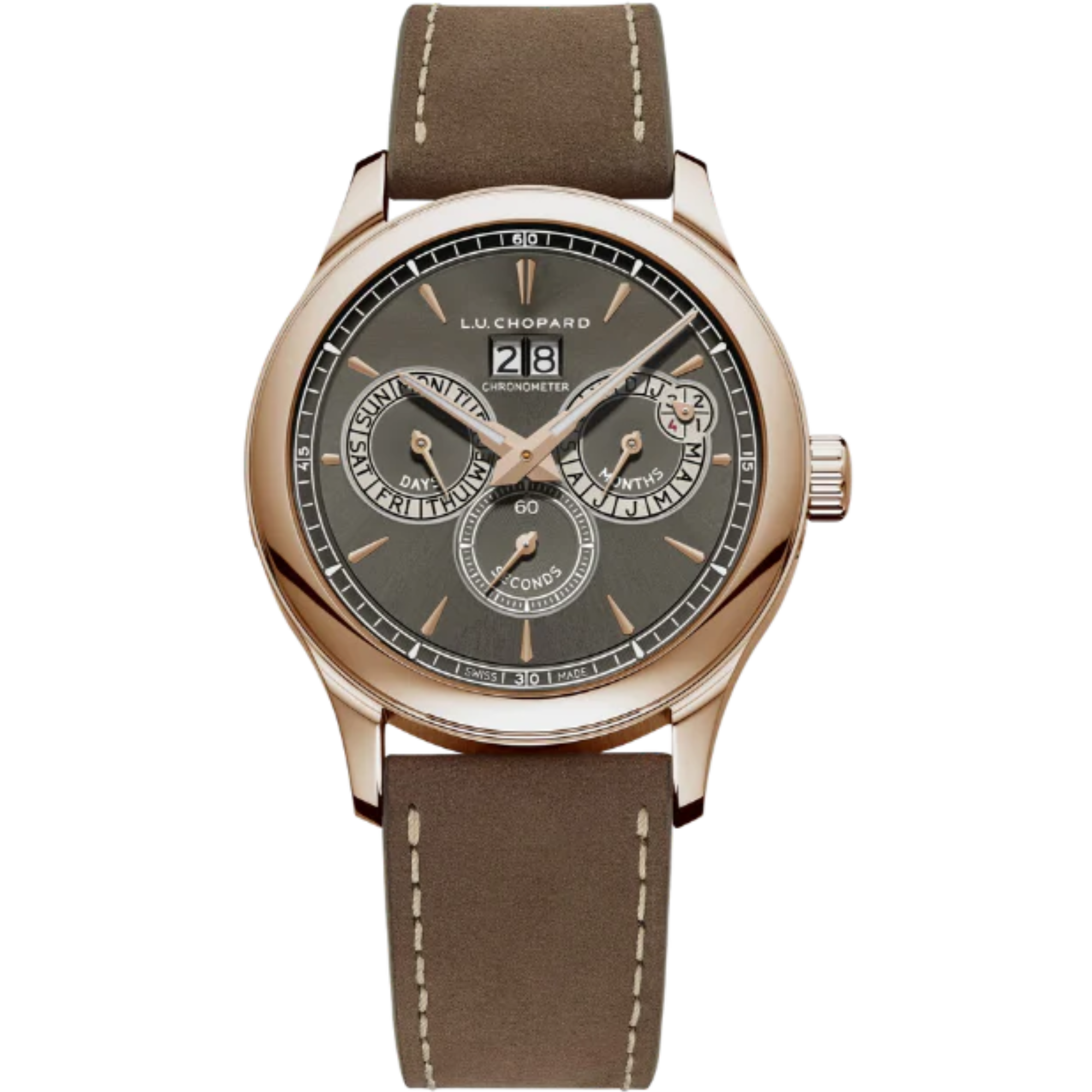L.U.C PERPETUAL TWIN 43 MM ETHICAL ROSE GOLD WITH GREY DIAL - Chopard