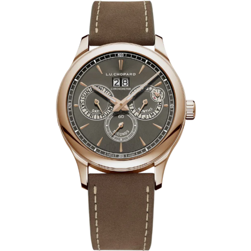 L.U.C PERPETUAL TWIN 43 MM ETHICAL ROSE GOLD WITH GREY DIAL - Chopard