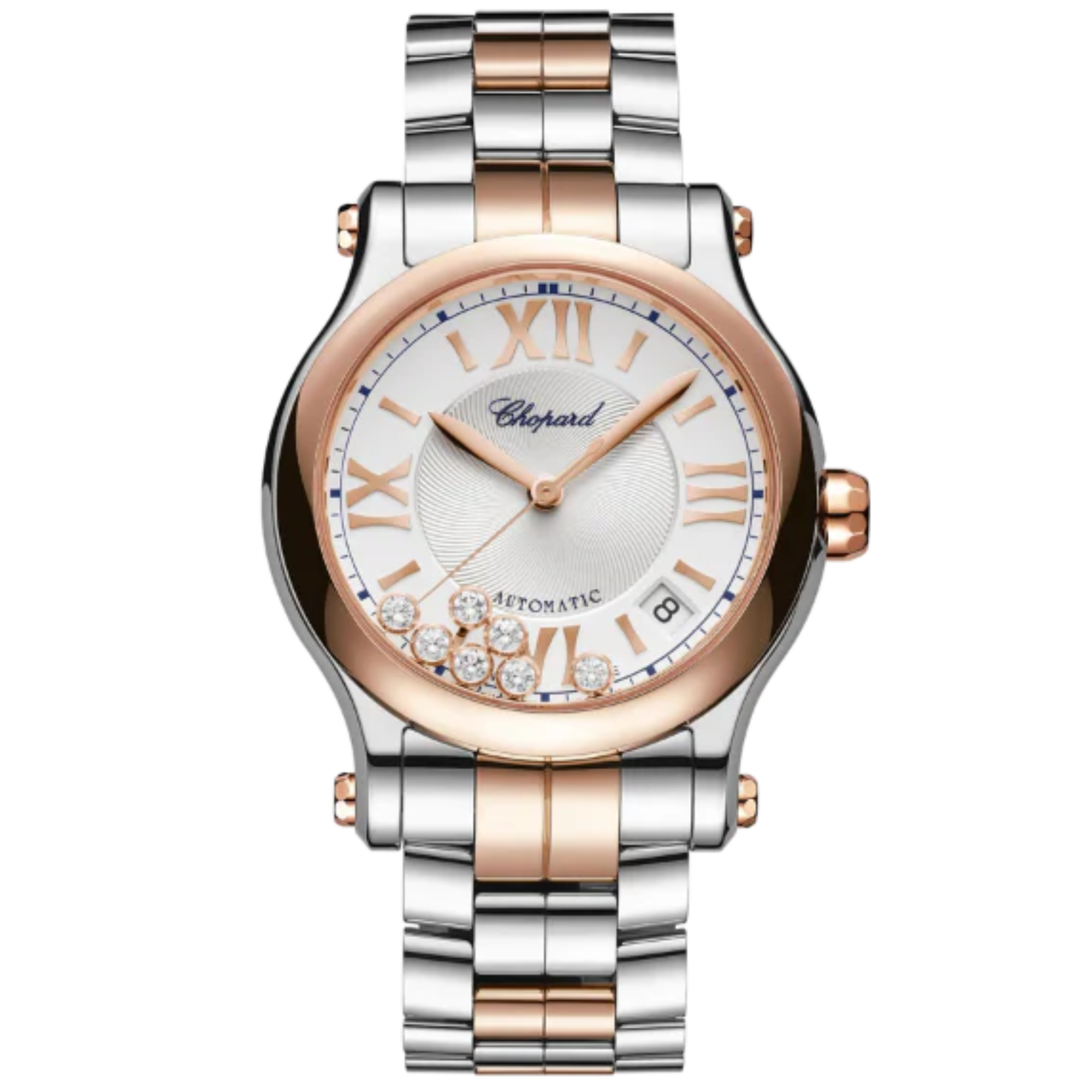 HAPPY SPORT 36 MM ETHICAL ROSE GOLD - LUCENT STEEL™ WITH SILVER DIAL - Chopard