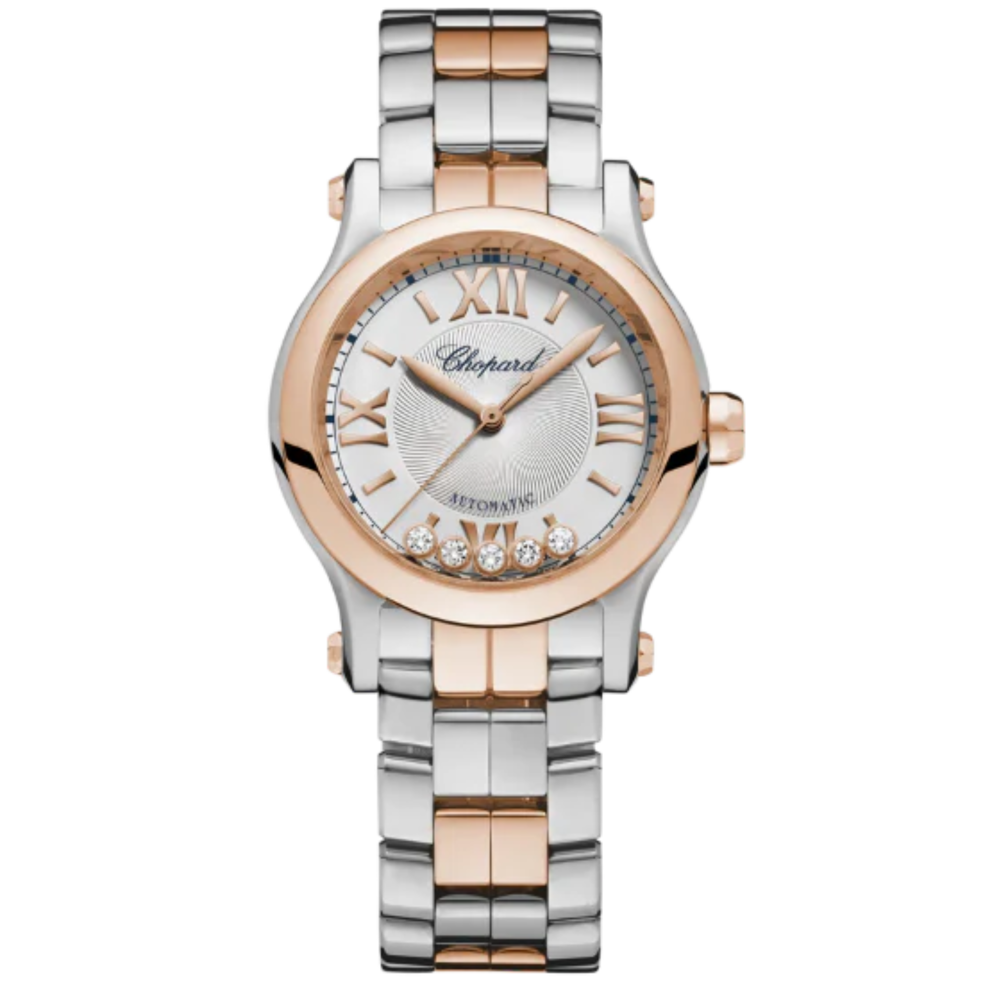 HAPPY SPORT 30 MM ETHICAL ROSE GOLD - LUCENT STEEL™ WITH SILVER DIAL - Chopard