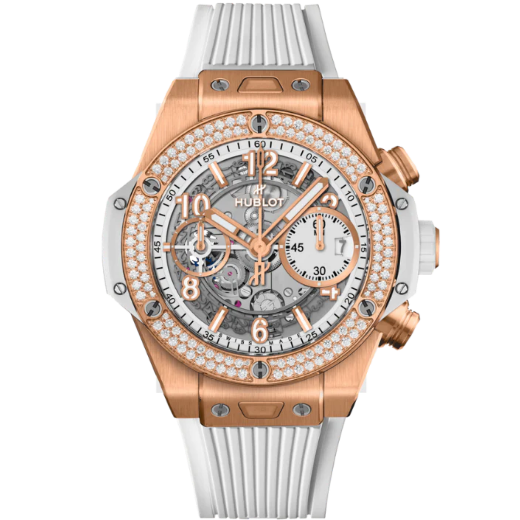 Big Bang 42mm UNICO KING GOLD WHITE DIAMONDS - Hublot