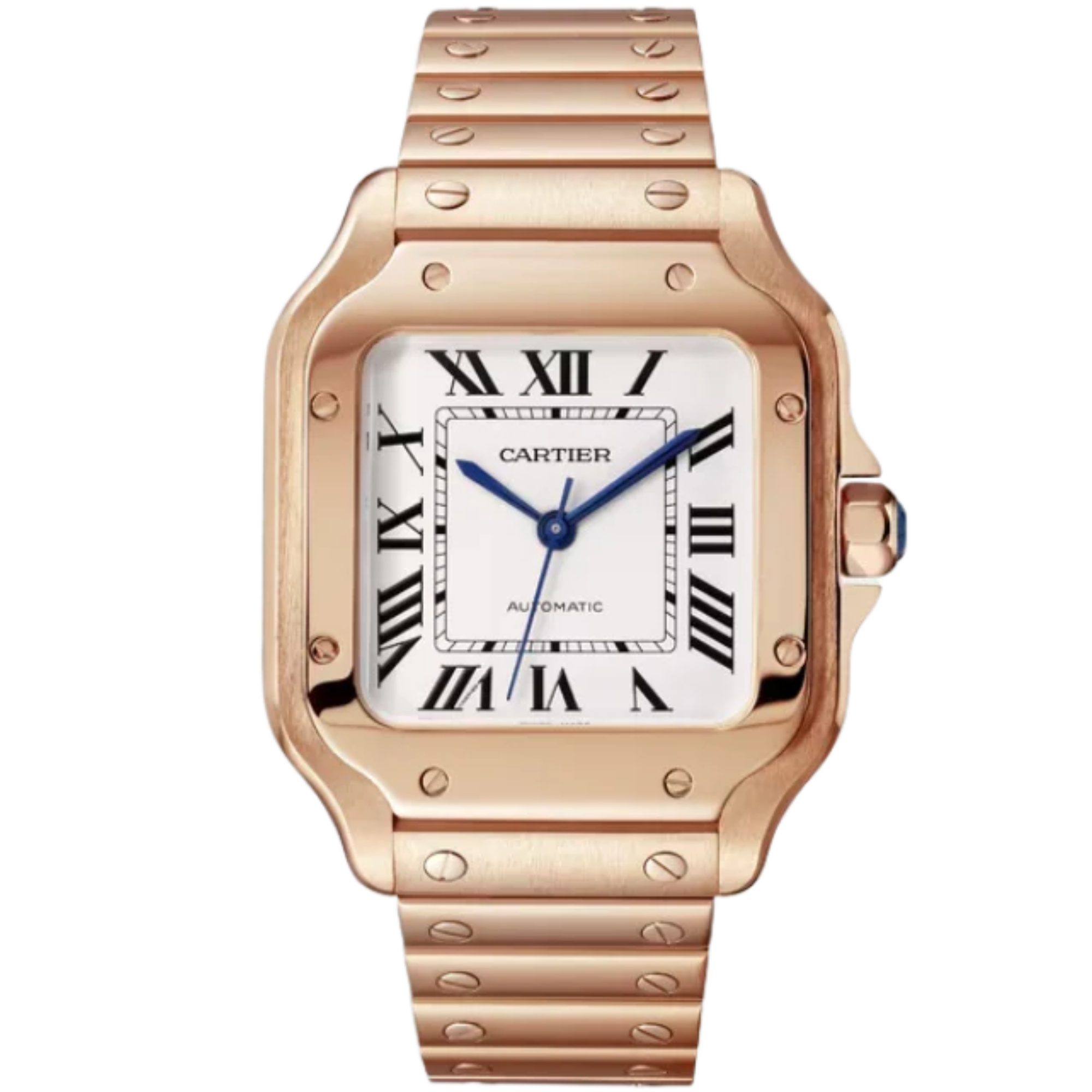 SANTOS 35 MM DE CARTIER SILVER 18K ROSE GOLD - Cartier