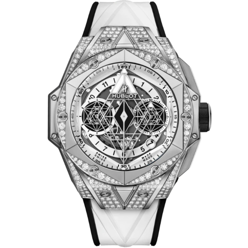 Big Bang 45mm SANG BLEU II TITANIUM WHITE PAVÉ - Hublot