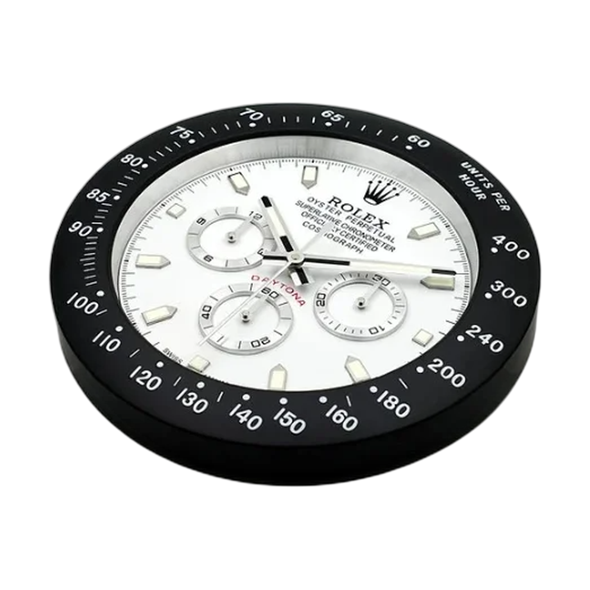 Daytrona Cosmograph Wall Clock _ Panda Style Black and White