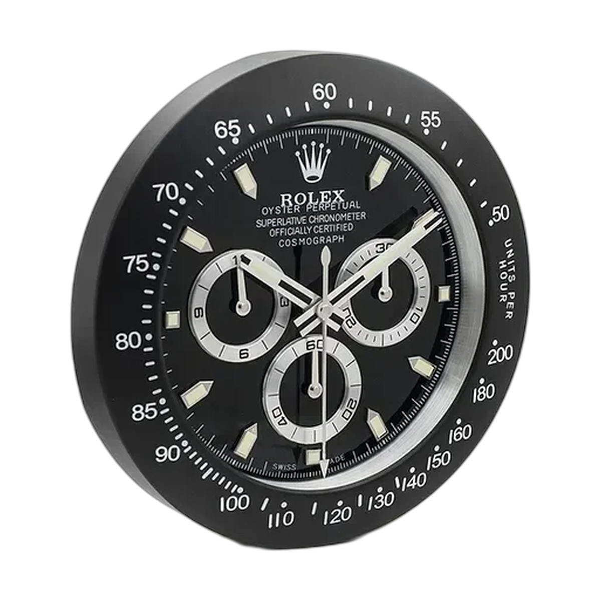 Daytrona Paul Newman Wall Clock _ All Black