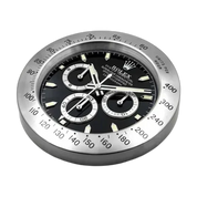 Daytrona Paul Newman Wall Clock _ Silver & Black Style