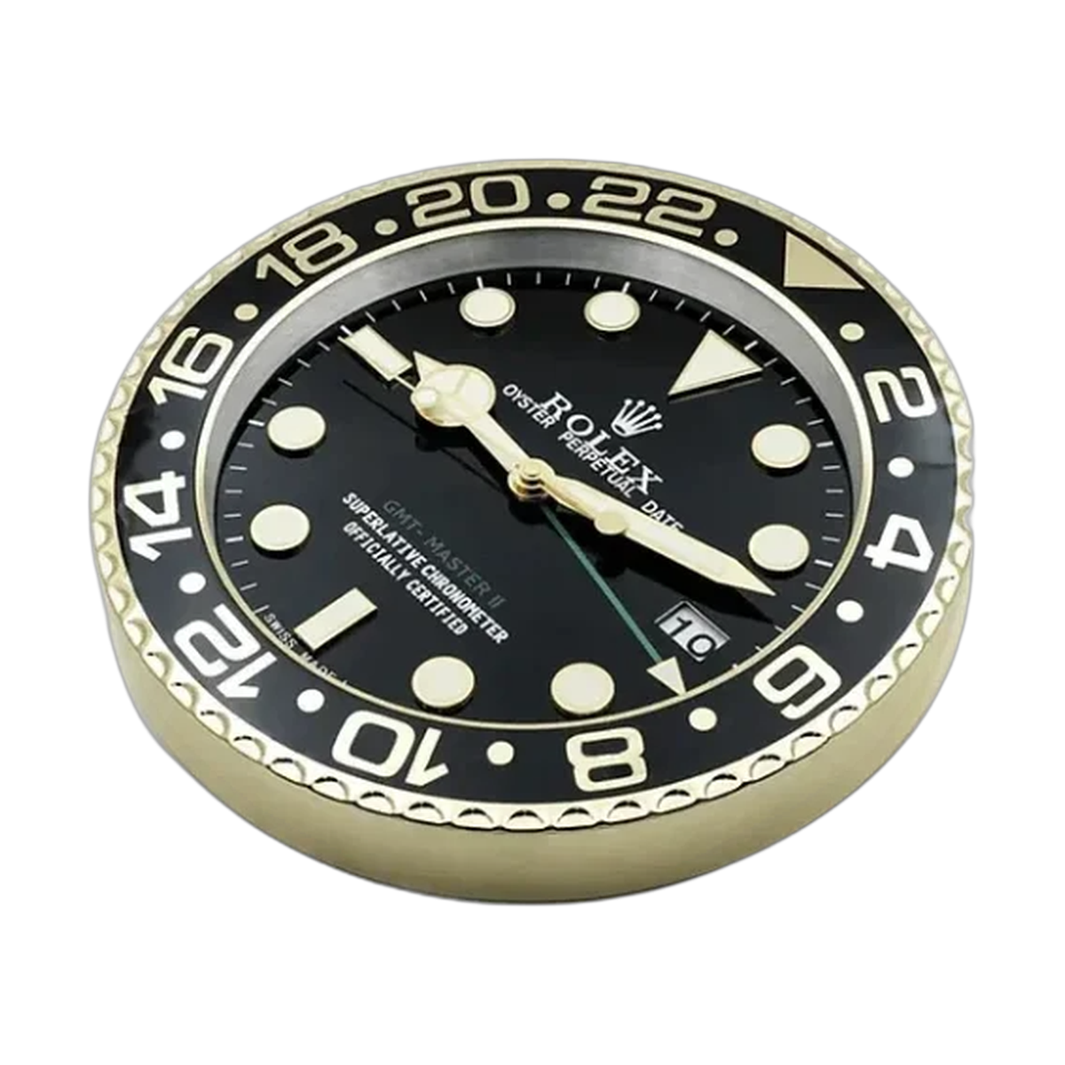 GMT-Master II Wall Clock _ Black & Gold Style