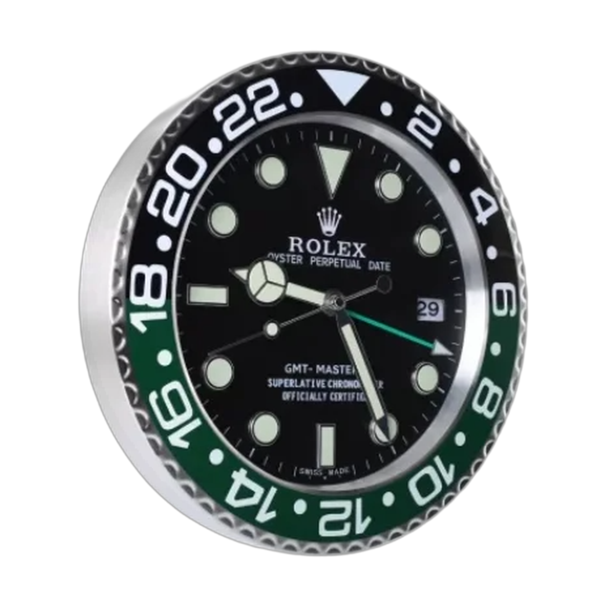 GMT-Master II Wall Clock _ Black & Green Style