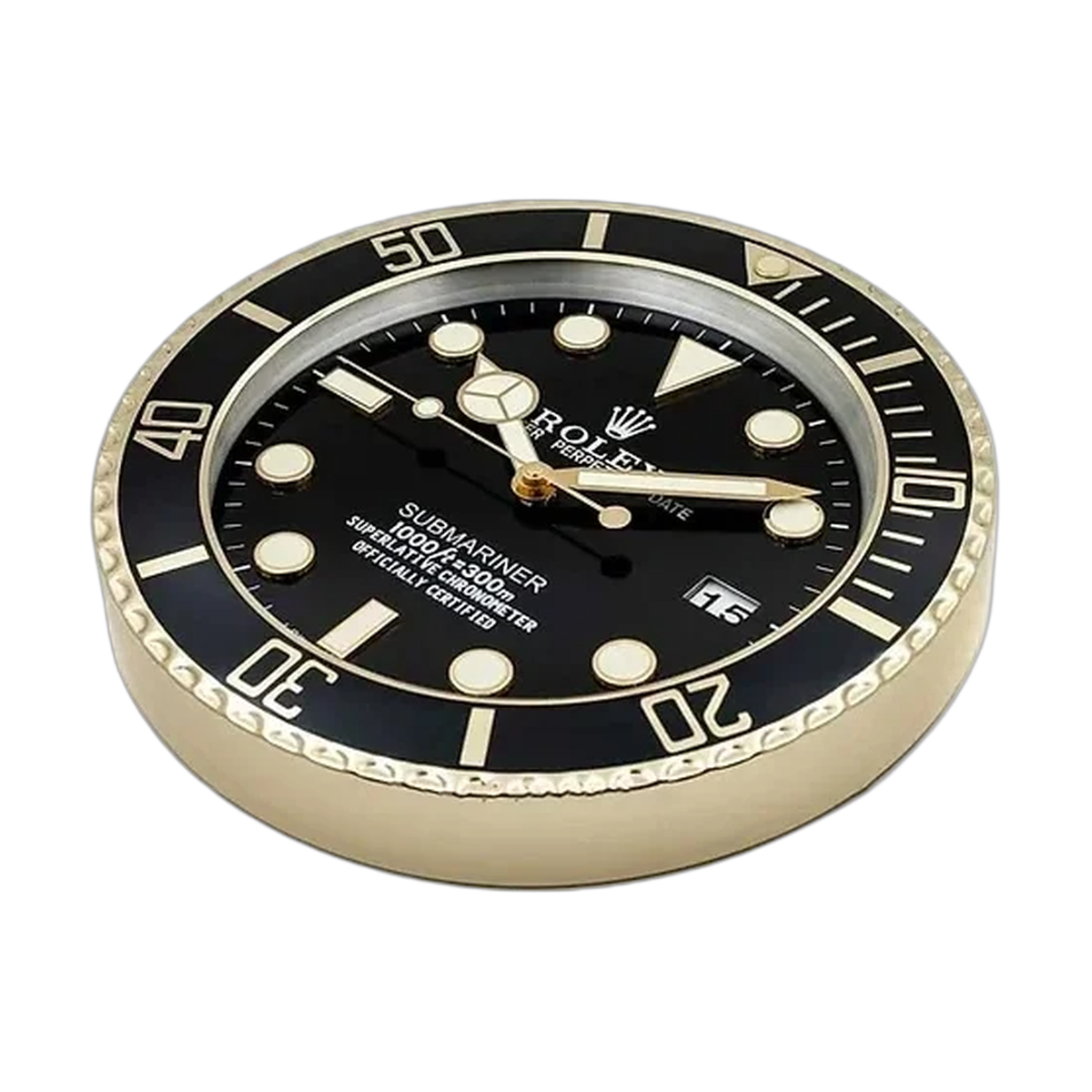 Submariner Wall Clock _ Black & Gold Style