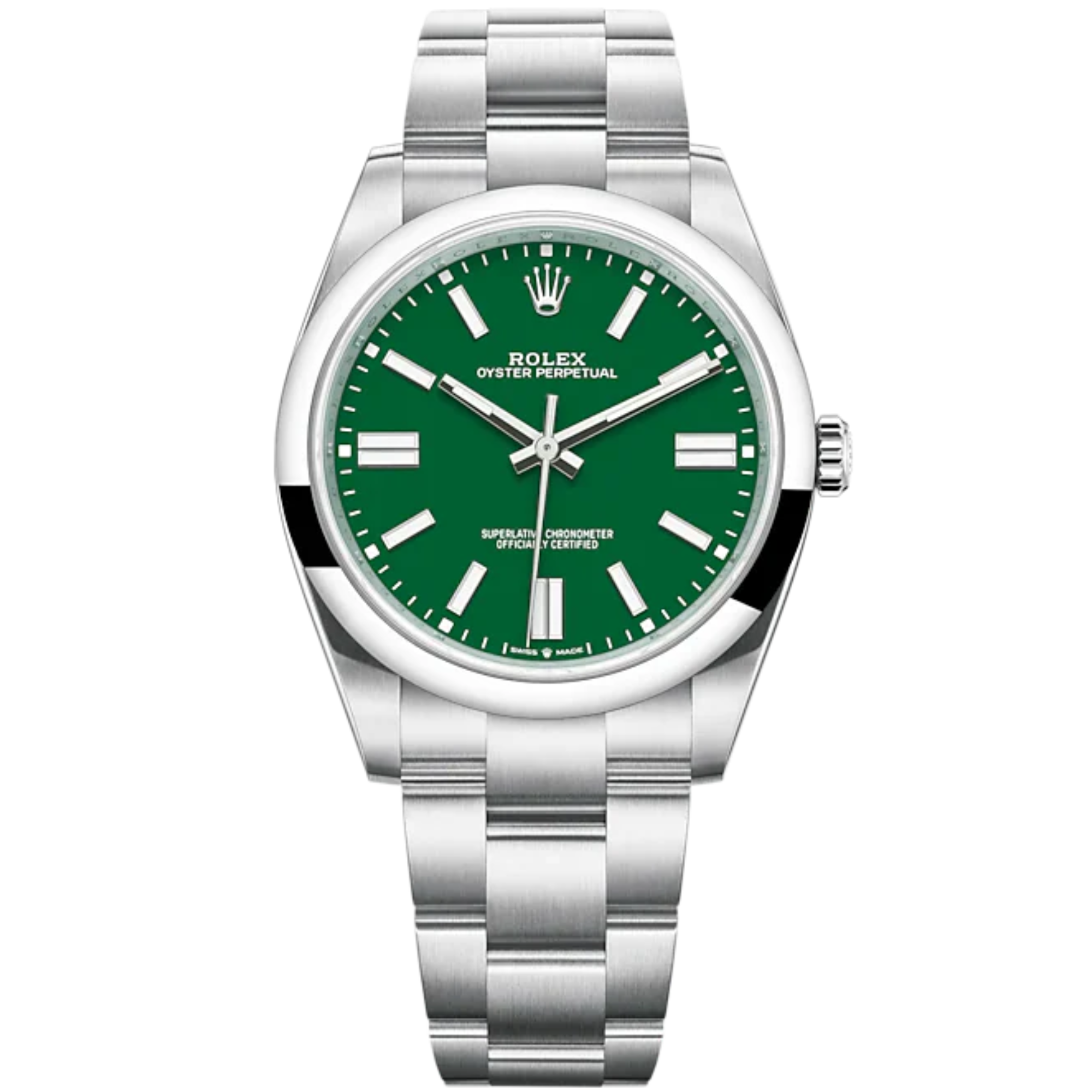 Oyster Perpetual 41 41MM Oyster Bracelet Green Dial Domed Bezel - Rolex