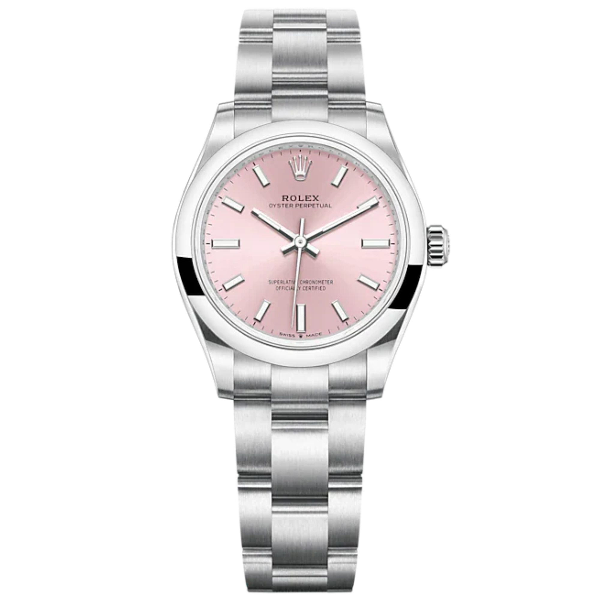 Oyster Perpetual 31 31MM Oyster Bracelet Pink Dial Domed Bezel - Rolex