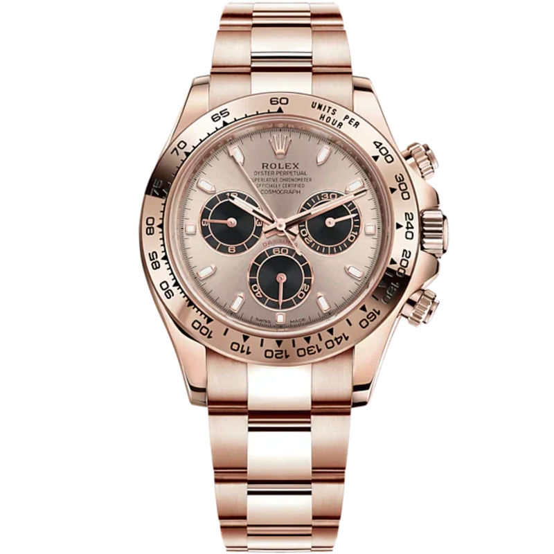 Cosmograph Daytona 40MM Oyster Bracelet Sundust Dial 18 CT Everose Gold Bezel With Engraved Tachymetric Scale - Rolex