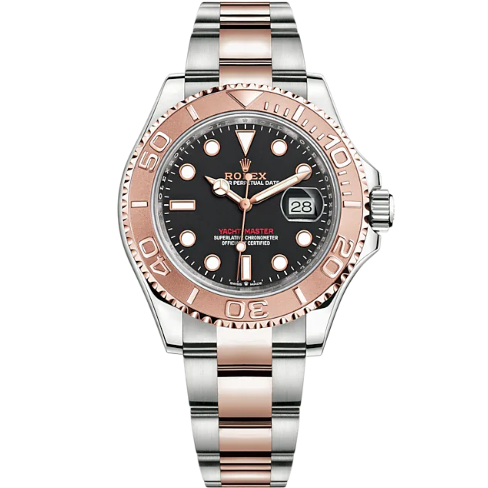 Yacht-Master 40 40mm Oyster Bracelet Oystersteel and Everose Gold with Intense Black Dial Bidirectional Rotatable Bezel - Rolex