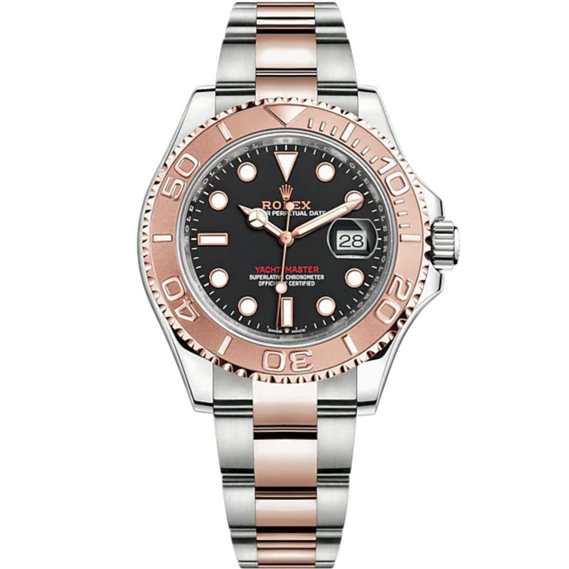 Yacht-Master 40 40mm Oyster Bracelet Oystersteel and Everose Gold with Intense Black Dial Bidirectional Rotatable Bezel - Rolex