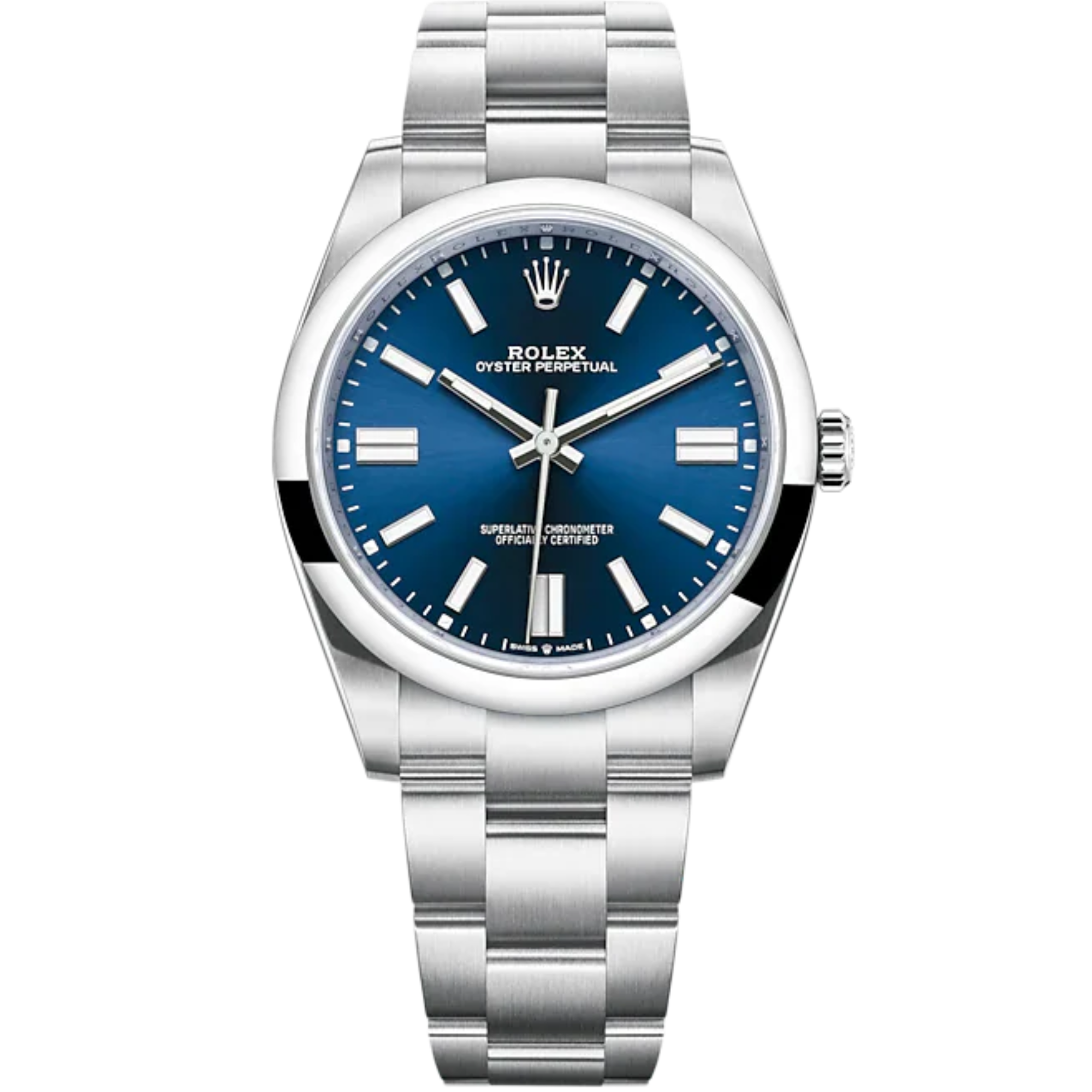 Oyster Perpetual 41 41MM Oyster Bracelet Bright Blue Dial Domed Dial - Rolex
