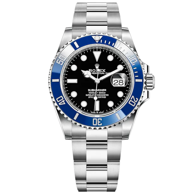Submariner Date 41mm Oyster Bracelet and 18 CT white Gold with Black Dial Cerachrom Unidirectional Rotatable Bezel - Rolex