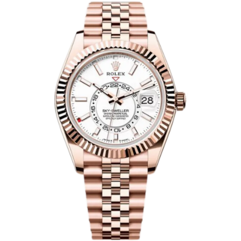 Rolex Sky-Dweller Ref. 336935 Everose Gold Case White Dial in Jubilee Bracelet - Rolex