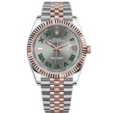 Datejust 41 41mm Jubilee Bracelet Oystersteel and Everose Gold with Slate Dial Fluted Bezel