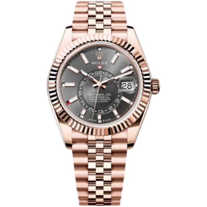 Rolex Sky-Dweller Ref. 336935 Everose Gold Case Slate Dial in Jubilee Bracelet - Rolex