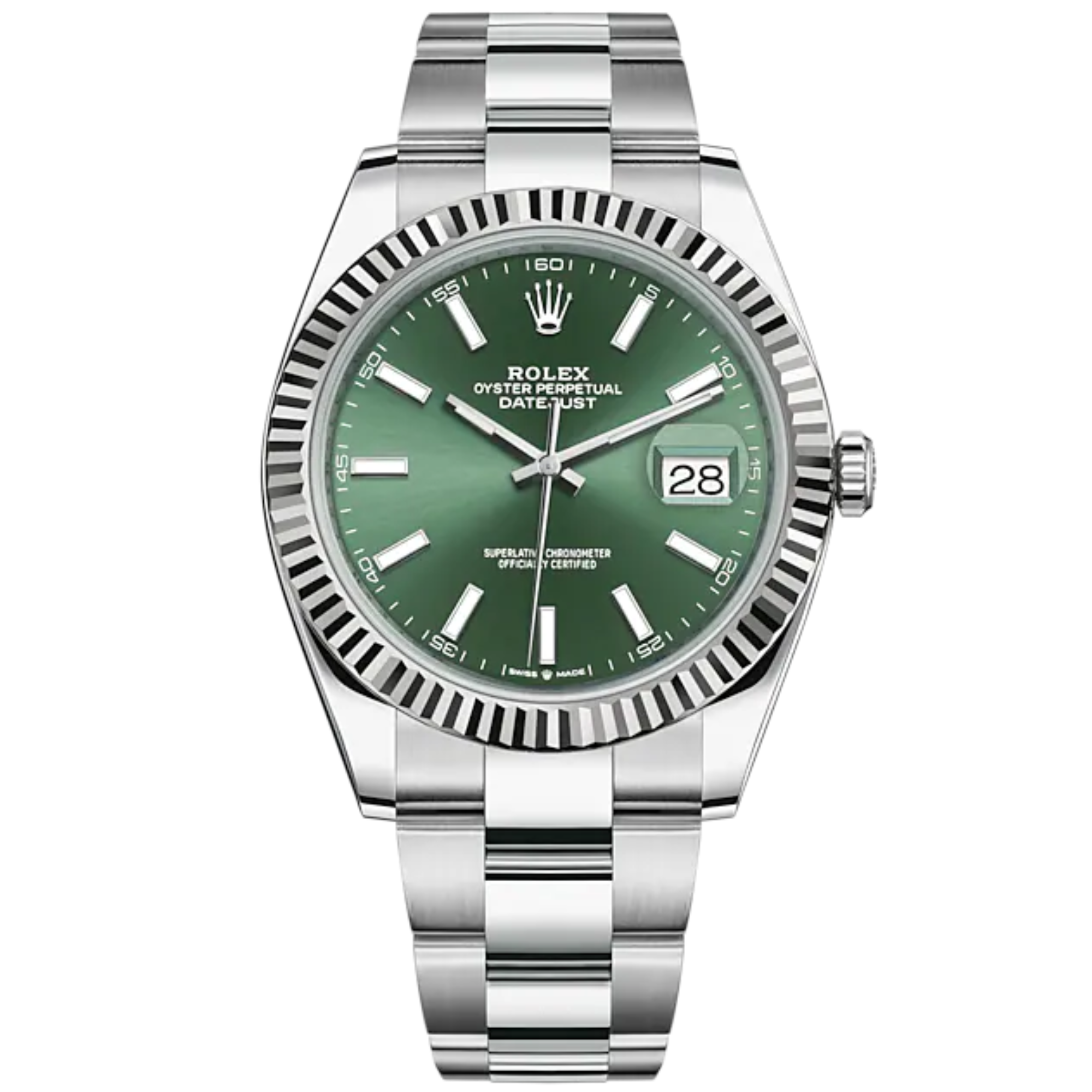 Rolex Datejust Ref. 126234 36MM Mint Green Dial on Oyster/Fluted Bezel - Rolex