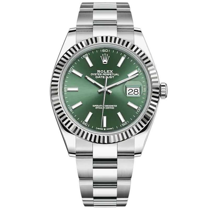 Rolex Datejust Ref. 126234 36MM Mint Green Dial on Oyster/Fluted Bezel - Rolex
