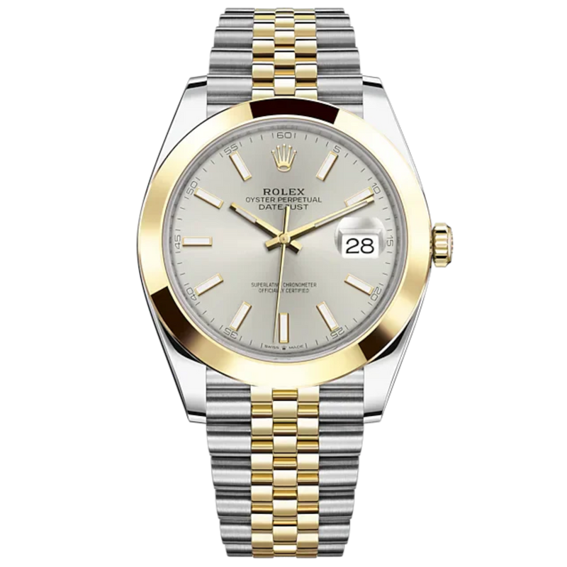 Datejust 41 41mm Jubilee Bracelet Oystersteel and Yellow Gold with Silver Dial Yellow Gold Bezel - Rolex