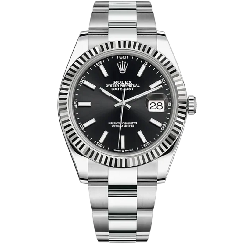 Rolex Datejust Ref. 126334 Black Dial on Oyster Fluted Bezel - Rolex
