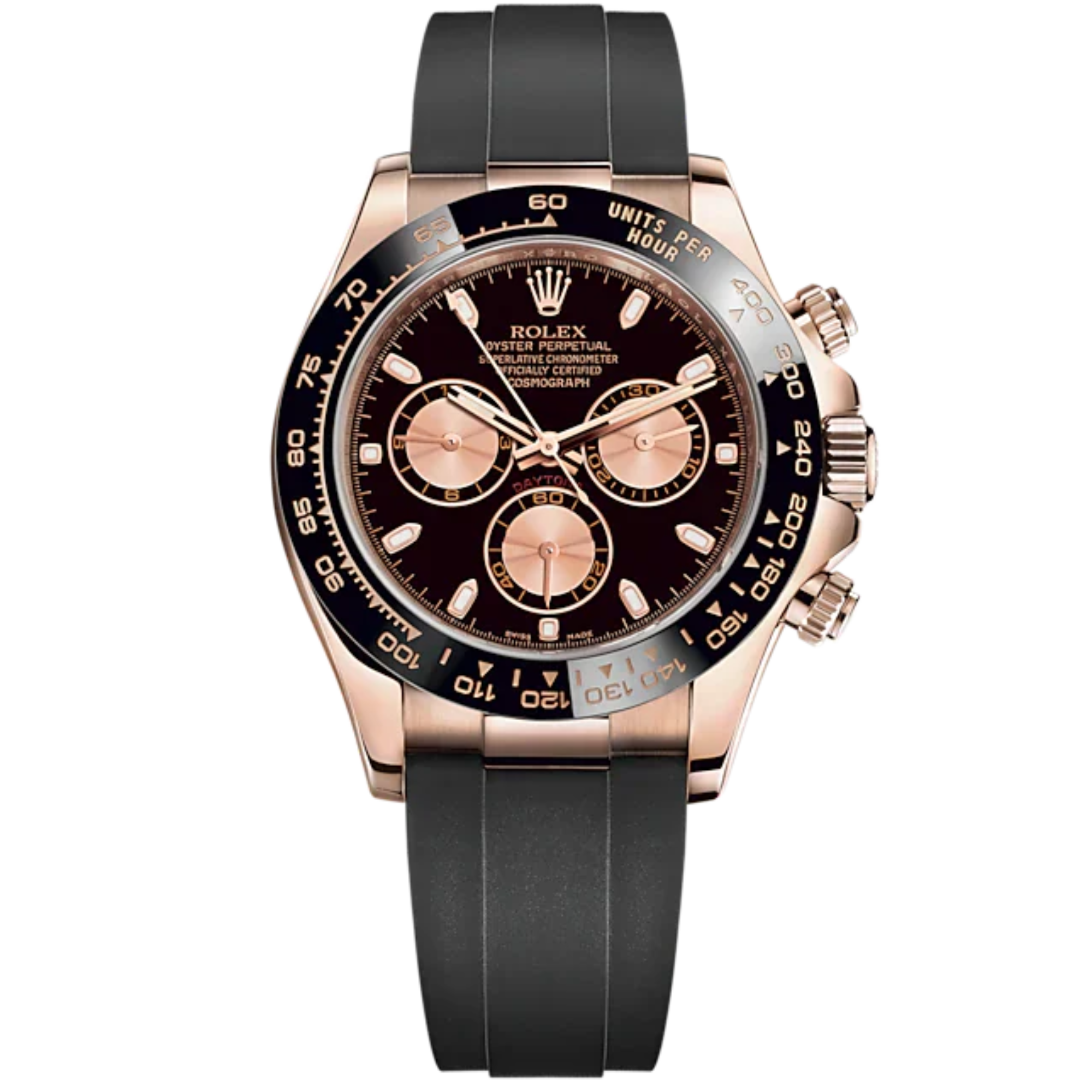 Cosmograph Daytona 40MM Oysterflex Bracelet Black and Pink Dial Black Cerachrom Bezel With Tachymetric Scale - Rolex