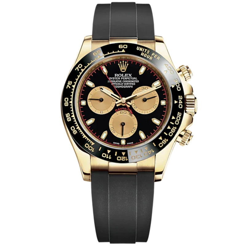 Cosmograph Daytona 40MM Oysterflex Bracelet Intense Black and Champagne-Colour Dial Black Cerachrom Bezel With Tachymetric Scale - Rolex