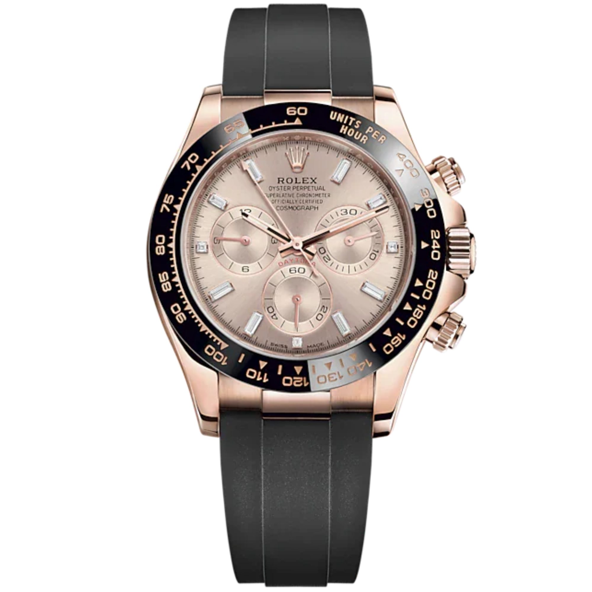 Cosmograph Daytona 40MM Oysterflex Bracelet Sundust and Diamond-Set Dial Black Cerachrom Bezel With Tachymetric Scale - Rolex