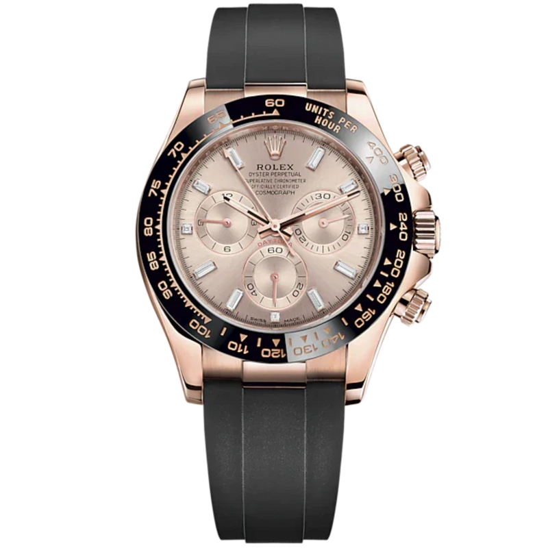 Cosmograph Daytona 40MM Oysterflex Bracelet Sundust and Diamond-Set Dial Black Cerachrom Bezel With Tachymetric Scale - Rolex