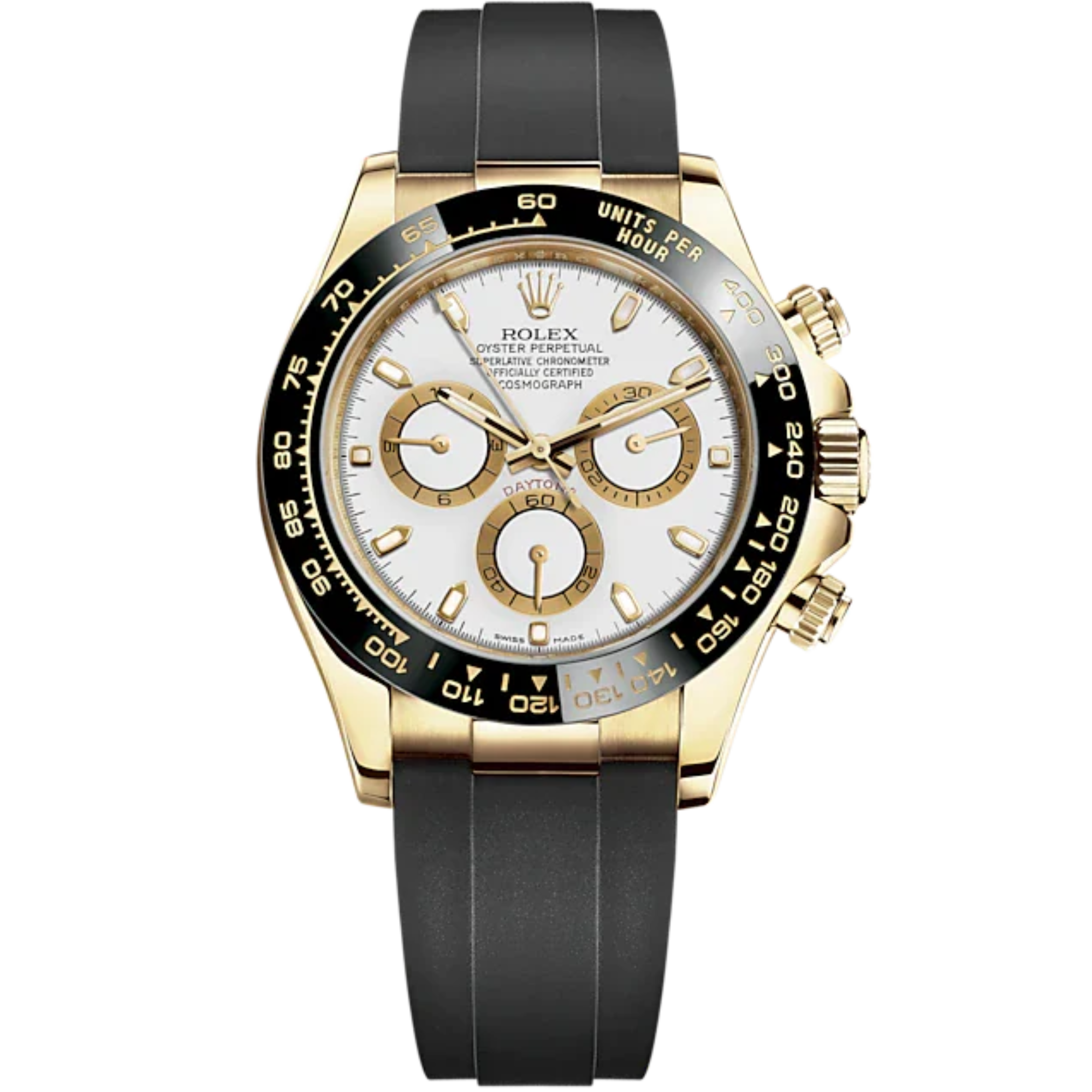Cosmograph Daytona 40MM Oysterflex Bracelet White Dial Black Cerachrom Bezel With Tachymetric Scale - Rolex