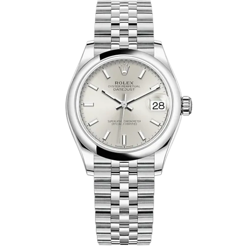 Datejust 31 31mm Jubilee Bracelet Oystersteel with Silver Dial Oystersteel Bezel - Rolex