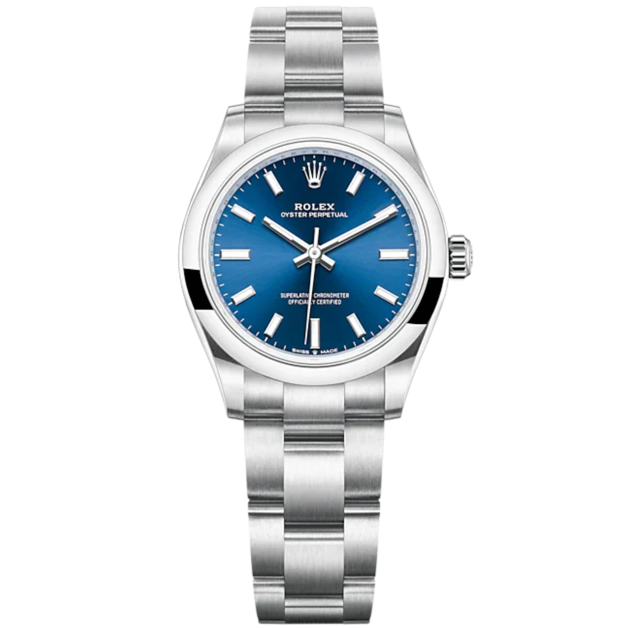 Oyster Perpetual 31 31MM Oyster Bracelet Bright Blue Dial Domed Bezel - Rolex