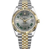 Datejust 41 41mm Jubilee Bracelet Oystersteel and Yellow Gold with Slate Dial Fluted Bezel