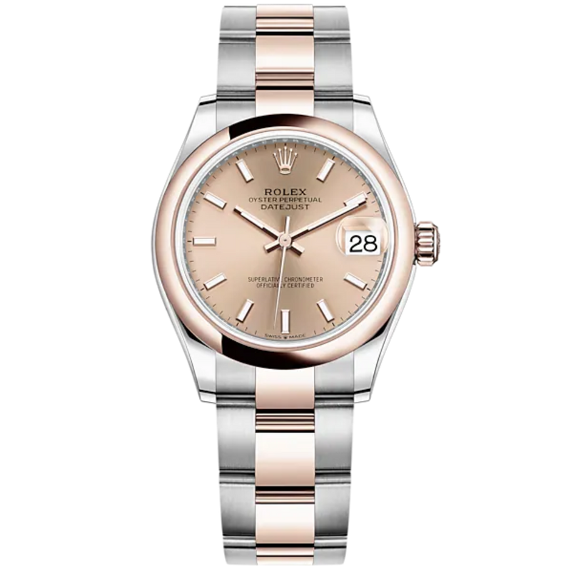 Datejust 31 31mm Oyster Bracelet Oystersteel and Everose Gold With The Color Dial Rosé Everose Bezel - Rolex