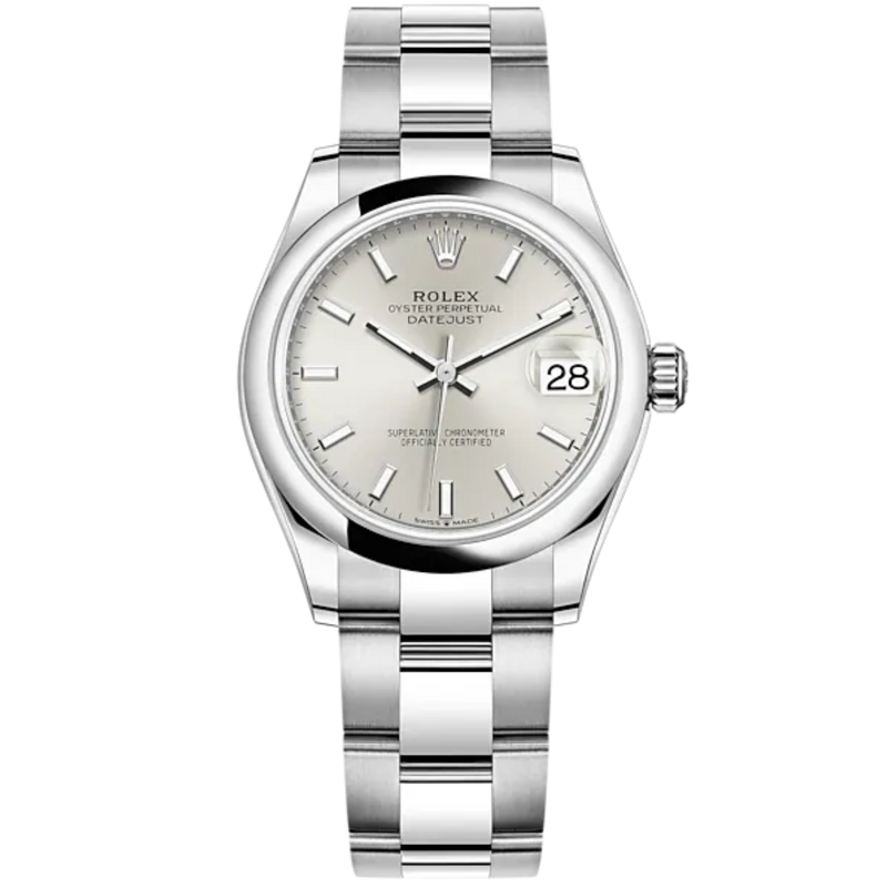Datejust 31 31mm Oyster Bracelet Oystersteel with Silver Dial Oystersteel Bezel - Rolex