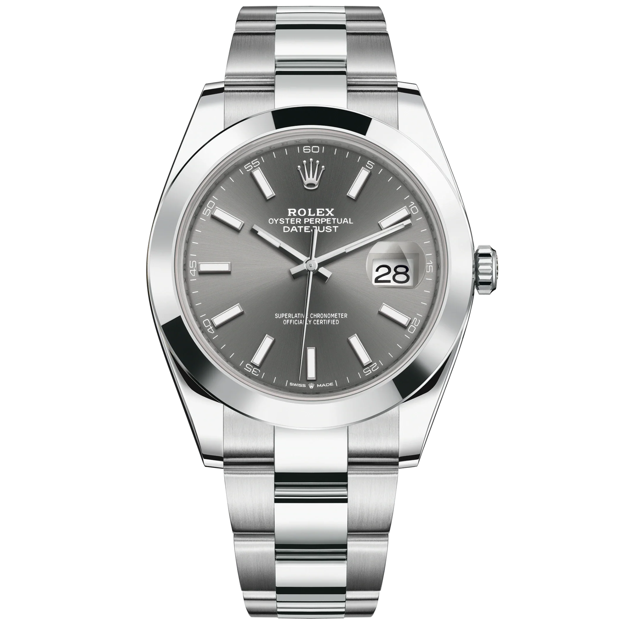Datejust 41 41mm Oyster Bracelet Oystersteel with Slate Dial Oystersteel Bezel - Rolex