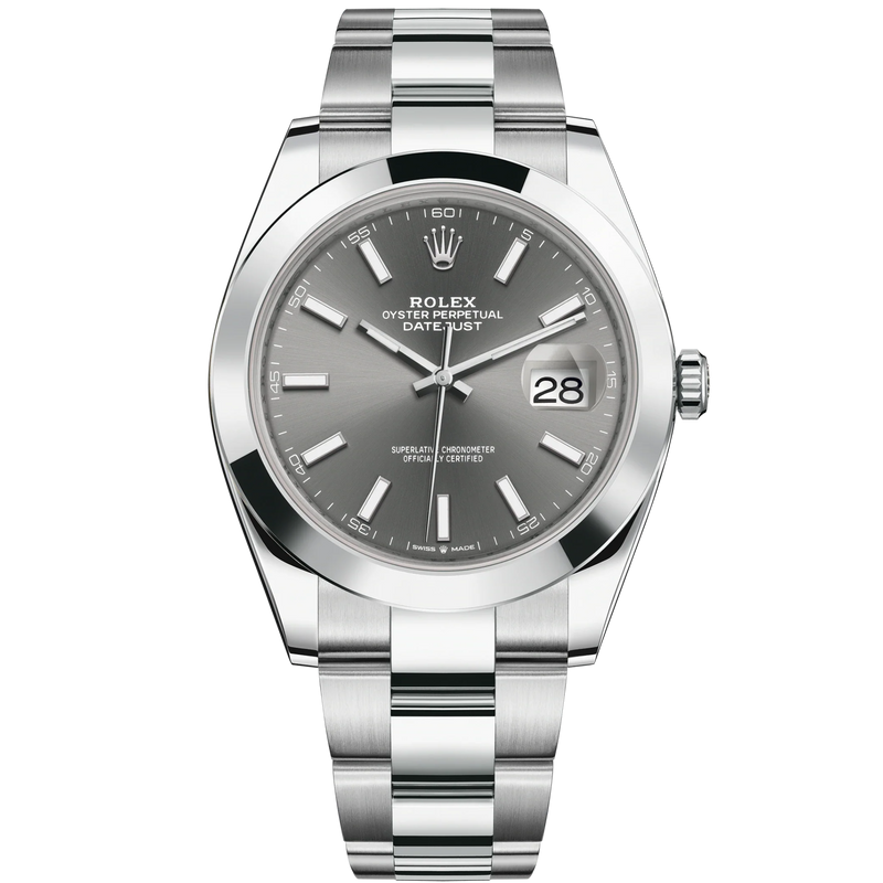 Datejust 41 41mm Oyster Bracelet Oystersteel with Slate Dial Oystersteel Bezel - Rolex