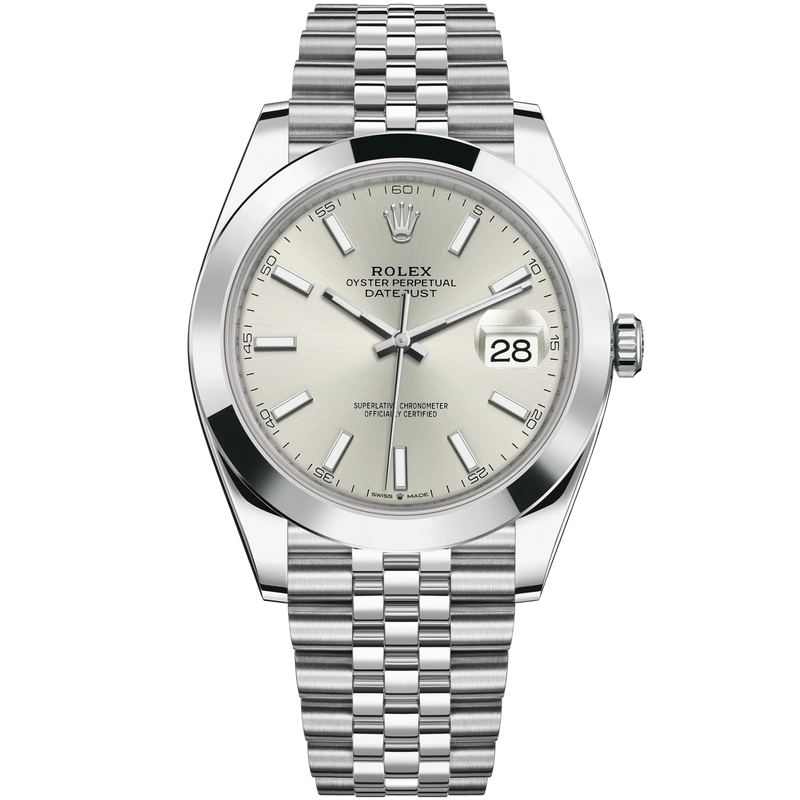 Datejust 41 41mm Jubilee Bracelet Oystersteel with Silver Dial Oystersteel Bezel - Rolex