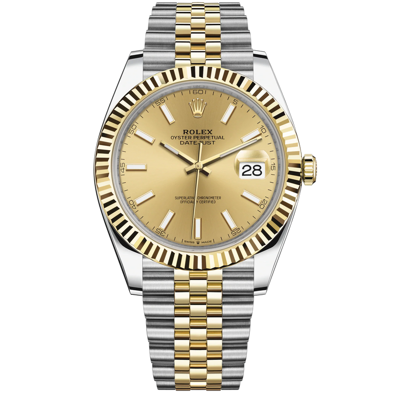Rolex Datejust Ref. 126333 41mm Two Tone Champagne Index Dial on Jubilee - Rolex