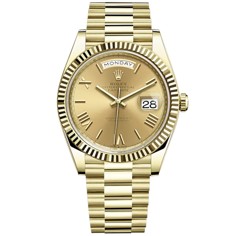 Rolex Day Date Ref. 228238 40mm Yellow Gold  Champagne Roman Dial - Rolex