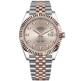 Datejust 41 41mm Jubilee Bracelet Oystersteel and Everose Gold with Sundust Diamond-Set Dial Fluted Bezel
