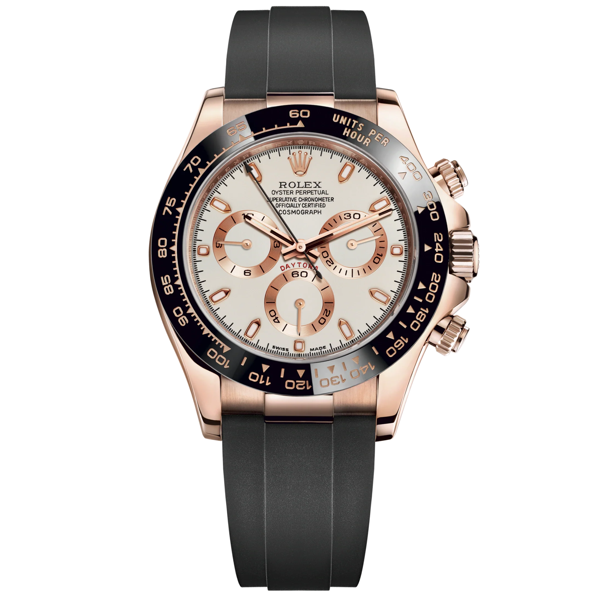 Cosmograph Daytona 40MM Oysterflex Bracelet Ivory Dial Black Cerachrom Bezel With Tachymetric Scale - Rolex